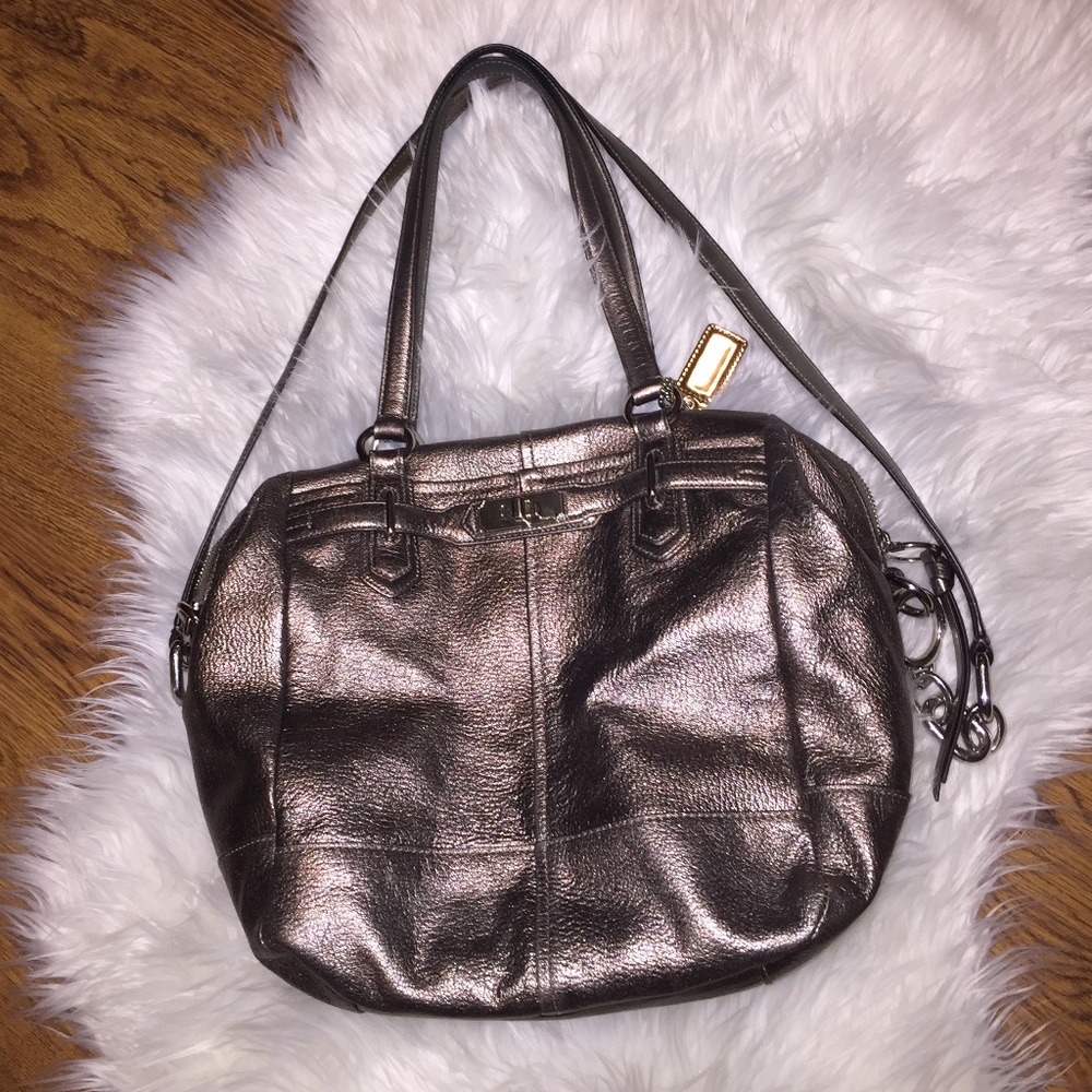 Coach Gold Metallic Tote